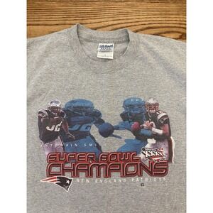 Vintage 2002 Tom Brady & Antowain Smith Patriots‎ Super Bowl Champions Shirt XL